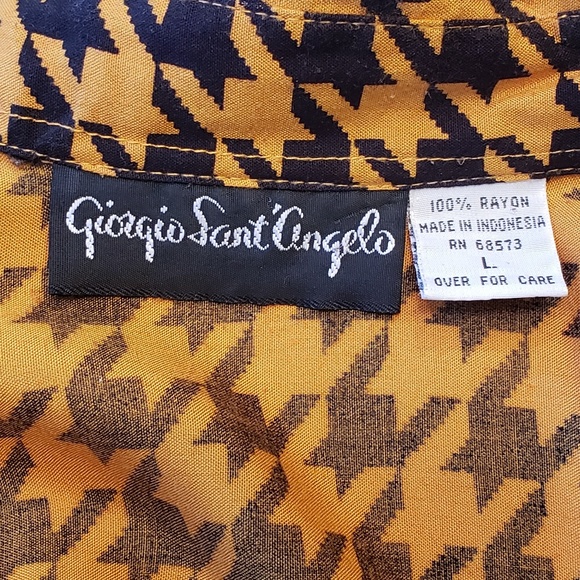 Giorgio SantAngelo Houndstooth Boyfriend Button Up - Picture 5 of 8